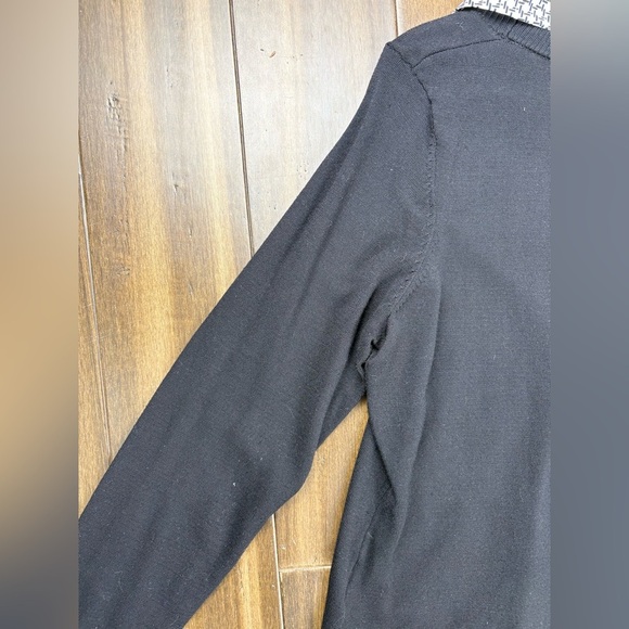 Adrianna Papell Sweater Top Layered Twofer Polka Dot Blouse Y2K - Picture 10 of 11